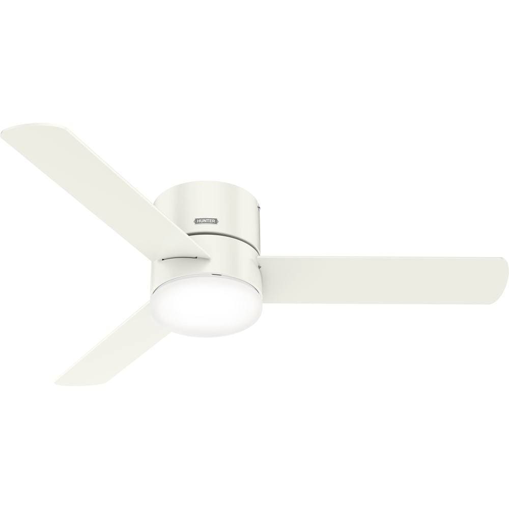 Hunter Fan 52" Minimus Low Profile Ceiling Fan With LED Light, Fresh White