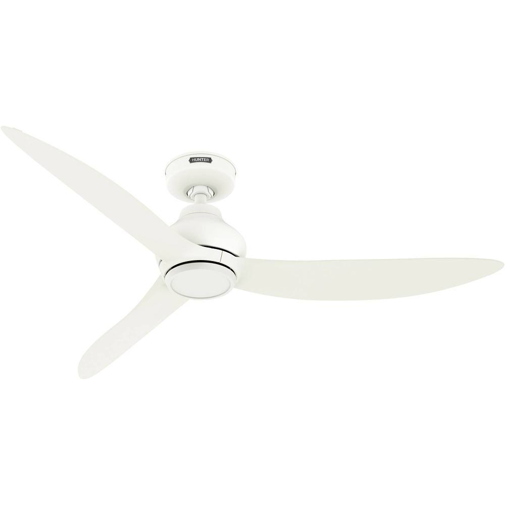 Hunter Fan 52" Mazzini Ceiling Fan, Damp Rated, Matte White