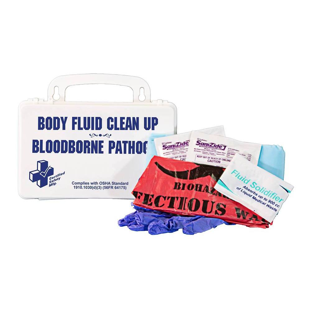 Certified Safety Body Fluid And Bloodborne Pathogen Clean-Up Kit