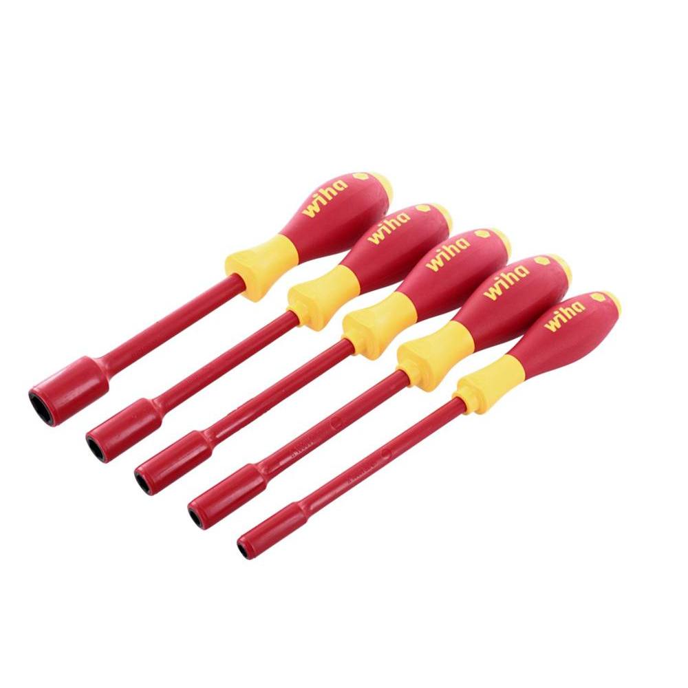 Wiha 5 Piece Insulated Softfinish Nut Driver Set - Inch