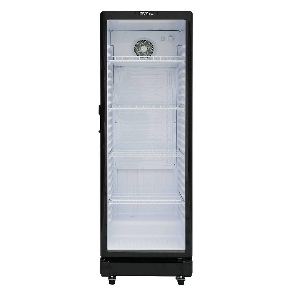 Premium Levella 10.0 Cu. Ft. Glass Door Display Fridge Prns10070dx Black