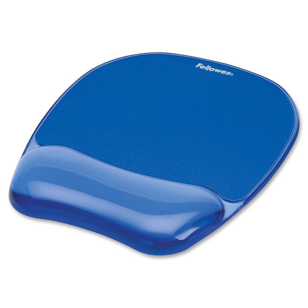 Fellowes Crystals Gel Mousepad/Wrist Rest 0.75" X 7.88" X 9.19" Blue