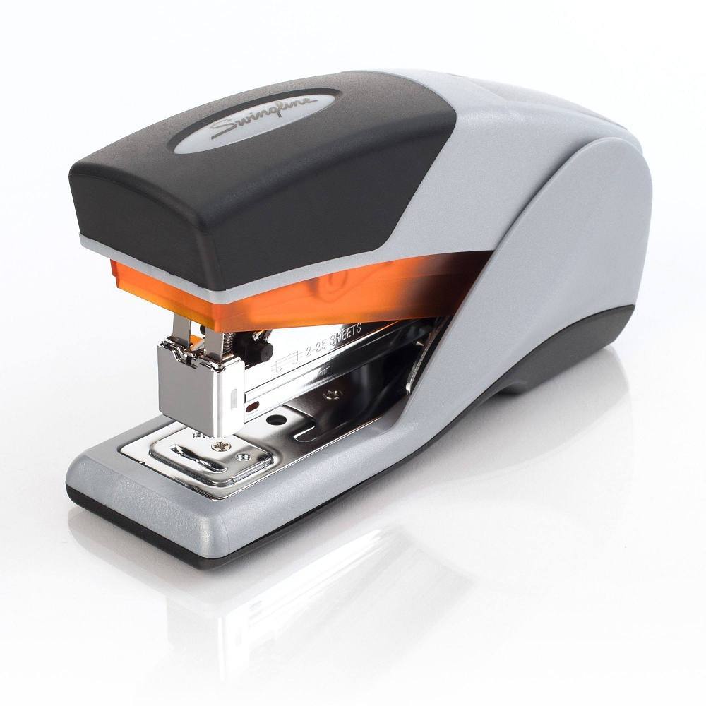 Swingline Optima 25 Compact Reduced Effort Stapler Gray/Orange