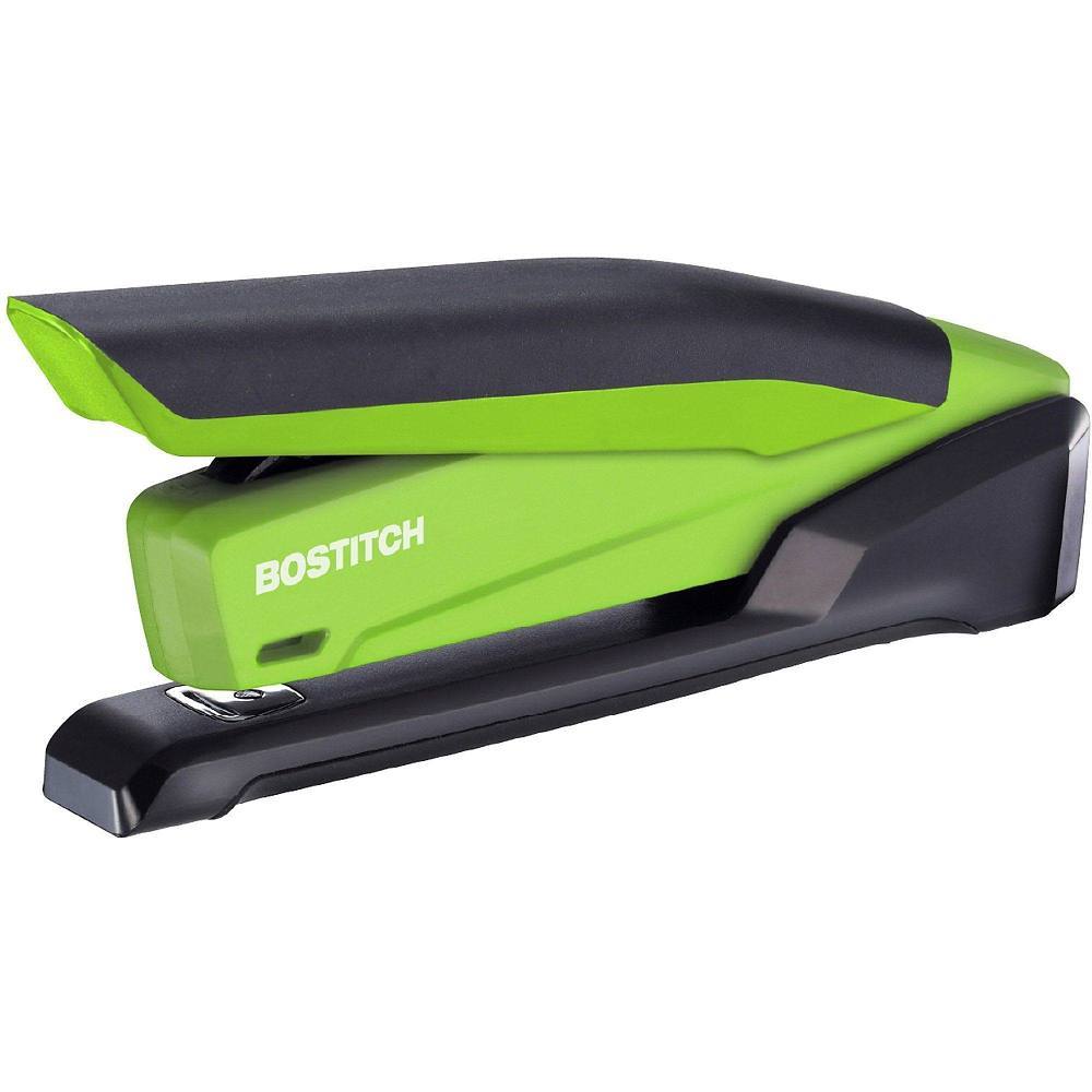 Bostitch Inpower One-Finger Spring-Powered Desktop Stapler Black / Green