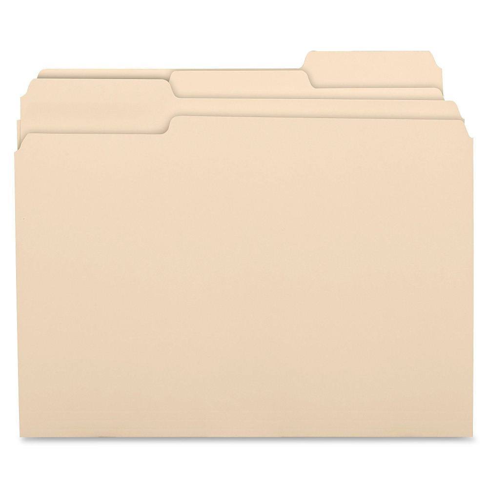 Business Source 1/3 Tab Cut Letter File Folder 8.5" X 11" Manila Package Of 100