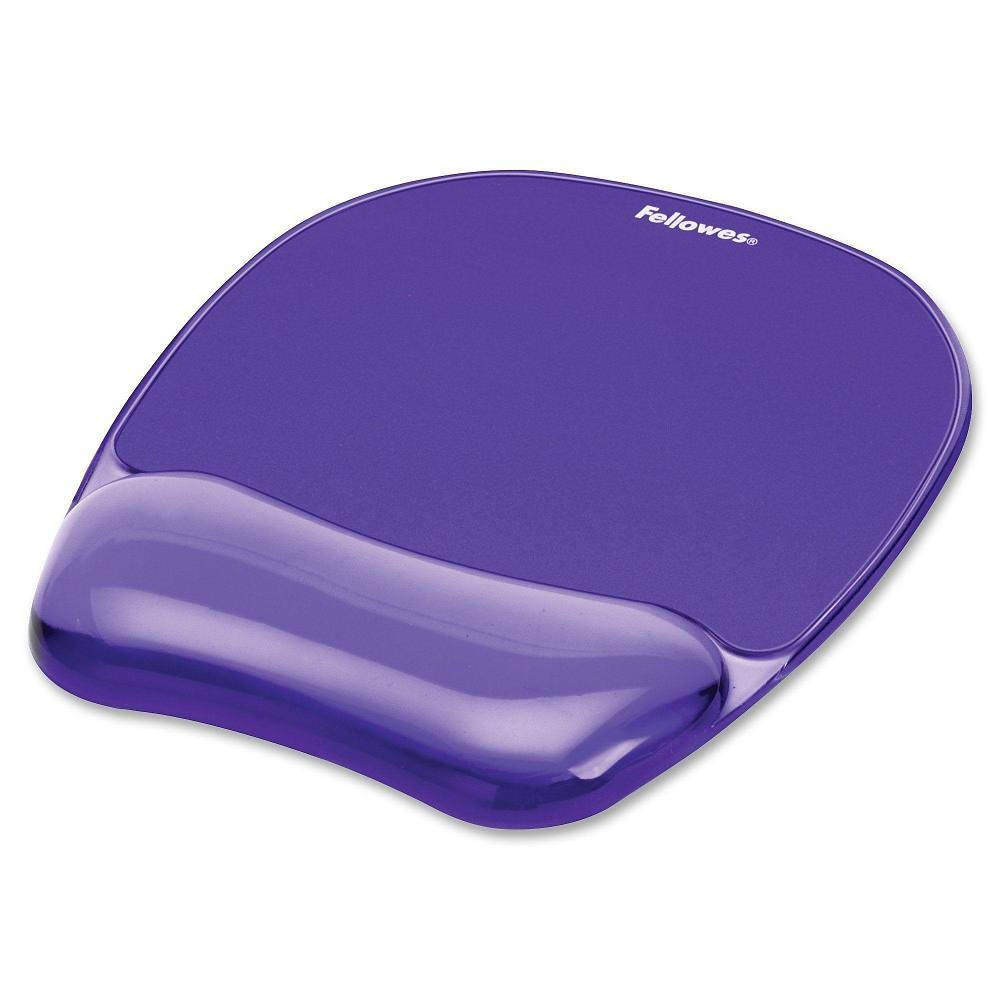 Fellowes Crystals Gel Mousepad/Wrist Rest 0.75" X 7.88" X 9.19" Purple