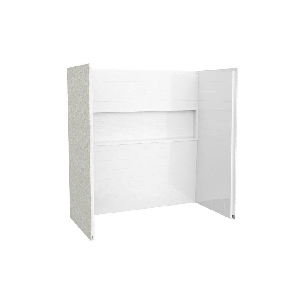 Swan Nextile 6030 Direct-To-Stud Four-Piece Alcove Tub Wall Kit In White