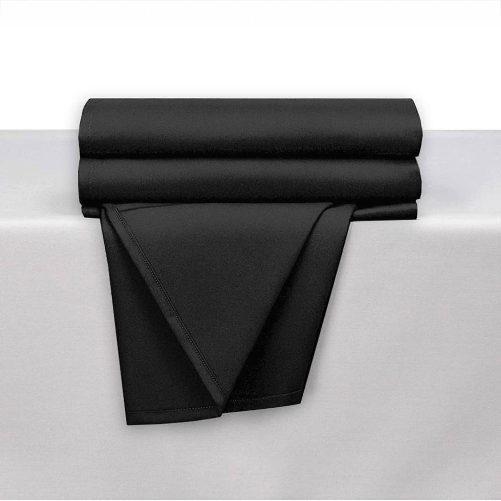 Bokser Spun Soft Tablecloth, 100% Polyester, 81in Round, Black Case Of 24