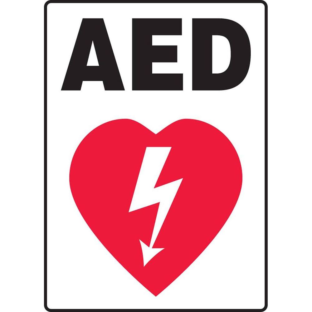 Accuform Safety Sign Aed Graphic 10" X 7" Plastic