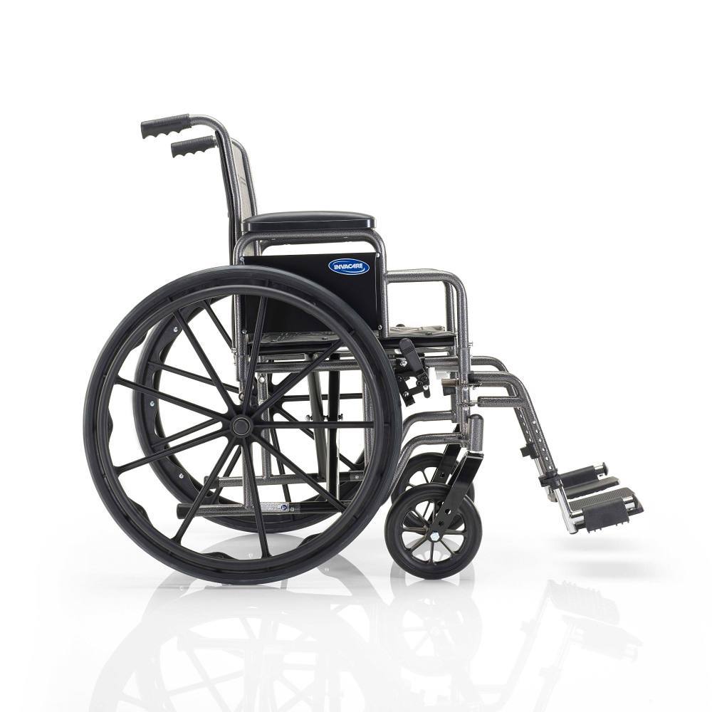 Invacare Essential Ex1 20x16 Desk Arms Swing-Away Footrests