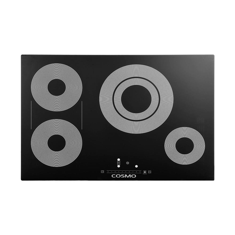 Cosmo 30" Electric Ceramic Glass Cooktop With 4 Burners Triple Zone Element