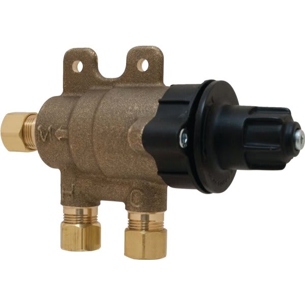 Delta® Commercial Mechanical Mixing Valve, Solid Brass, 3/8" In/Out