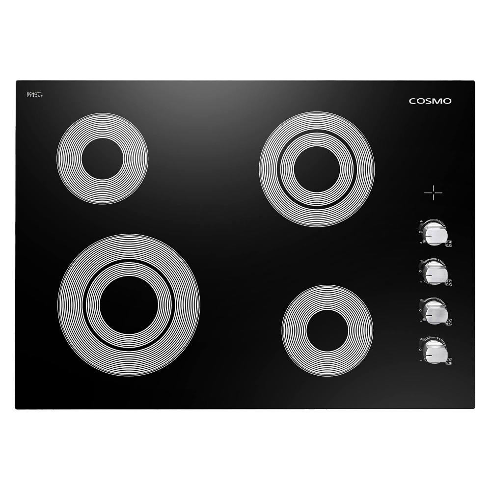 Cosmo 30 In. Electric Ceramic Glass Cooktop With 4 Burners, Dual Zone Elements