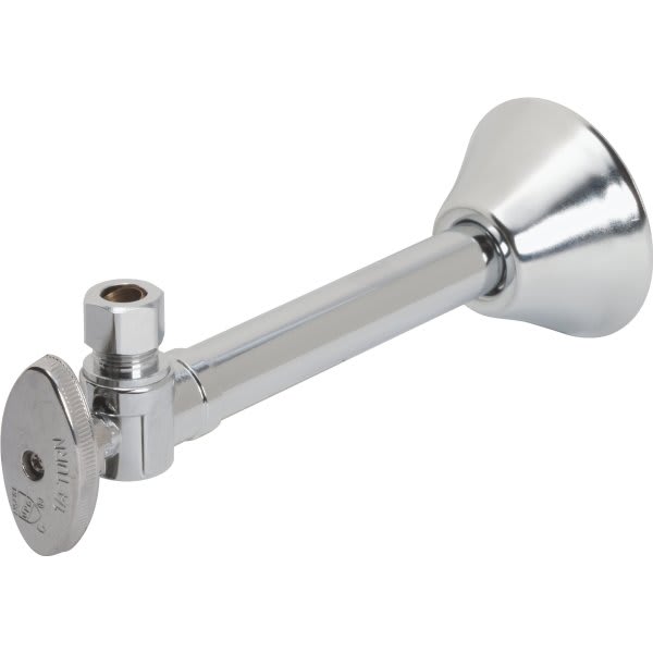 thumbnail image 2 of 5-Pack EZFLD 1/4 Turn Dual Handle Angle Stop Valve – 3/8 X 3/8 X 1/2 FIP Compression, Lead-Free Brass 2 of 6