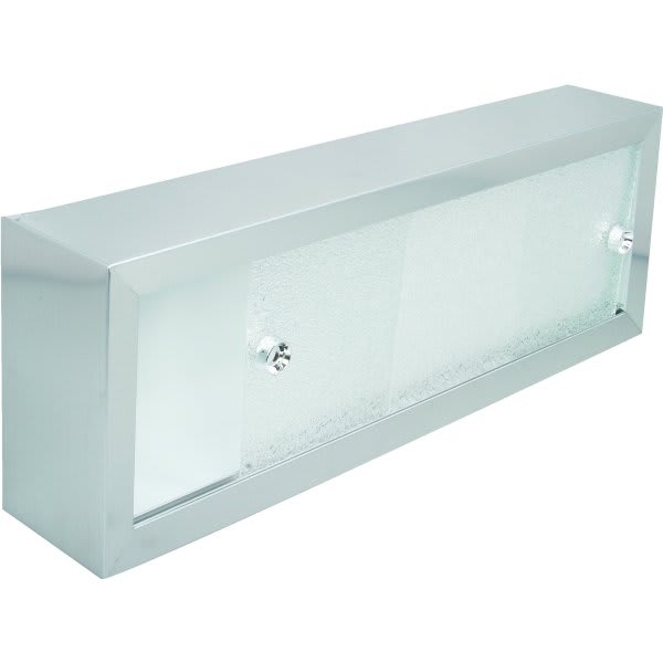 Seasons 30w X 8 In. H Polished Stainless Steel Cosmetic Box With Sliding Plastic Doors