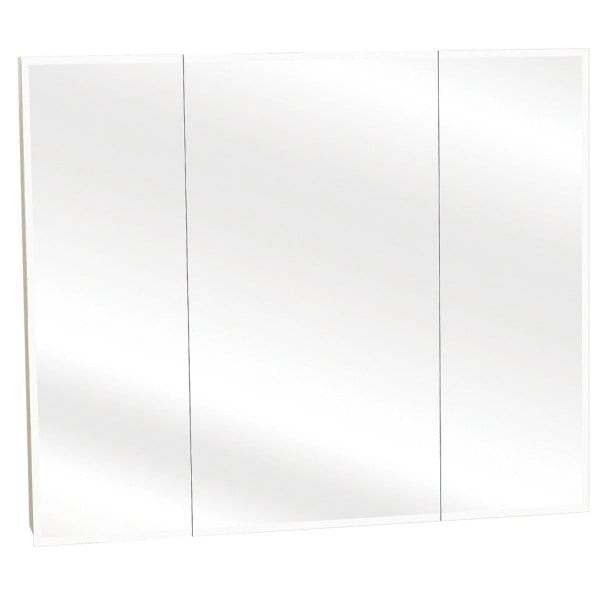 Zenith 36 W X 30 In H Surface-Mount Tri-View Bevel Mirror Medicine Cabinet
