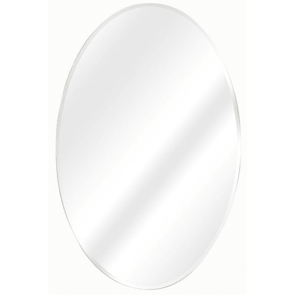 Zenith 21w X 31"H Surface Mount Steel Medicine Cabinet Oval Beveled Mirror