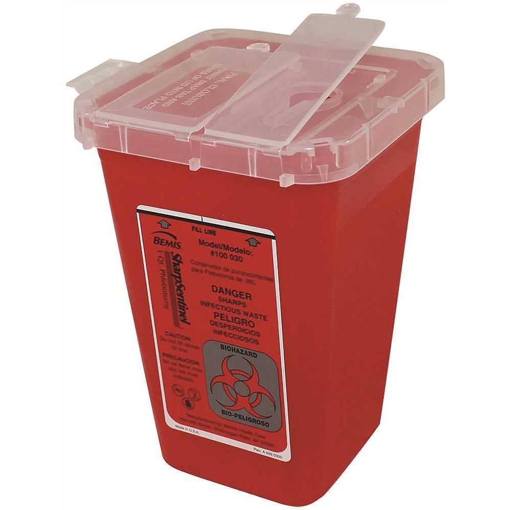 Impact Products 1 Qt. Container For Sharps In Red