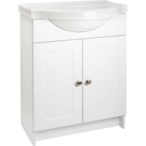 Design House® Bath Vanity Base Cabinet w/ Top, 24 W x 31-1/2 H x 12 D, White Finish