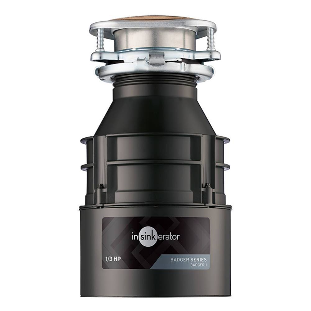 InSinkErator Badger 1 Series 1/3 HP Garbage Disposer, Dura-Drive Induction Motor
