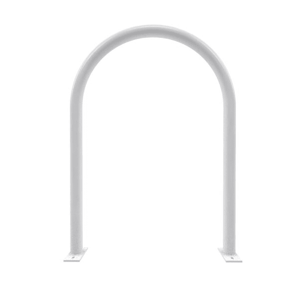 Dero By Playcore® 2-Bike White Surface Mount Action Inverted U-Rack