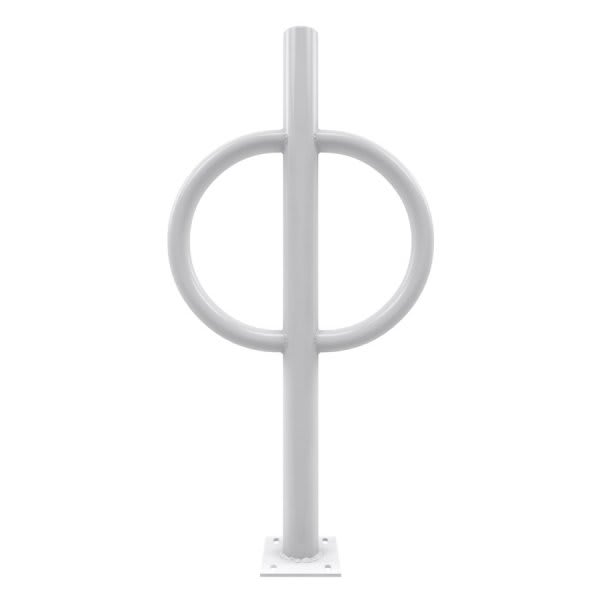 Dero By Playcore® 2-Bike White Surface Mount Action Ring And Post Rack