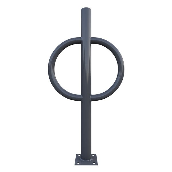 Dero By Playcore® 2-Bike Iron Gray Surface Mount Action Ring And Post Rack