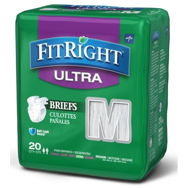Medline Ultra Medium Adult Briefs (20-Bag)