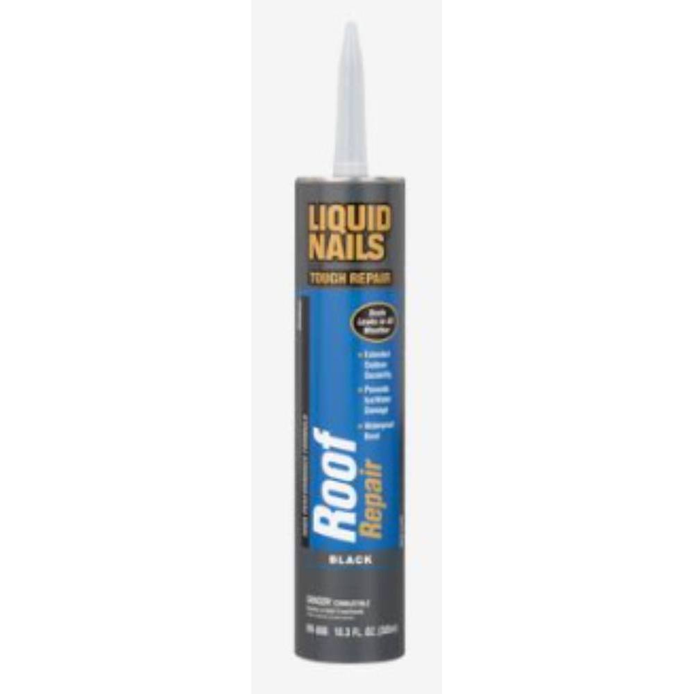 Liquid Nails Roof Repair Exterior Sealant, Black, 10.3 Oz.