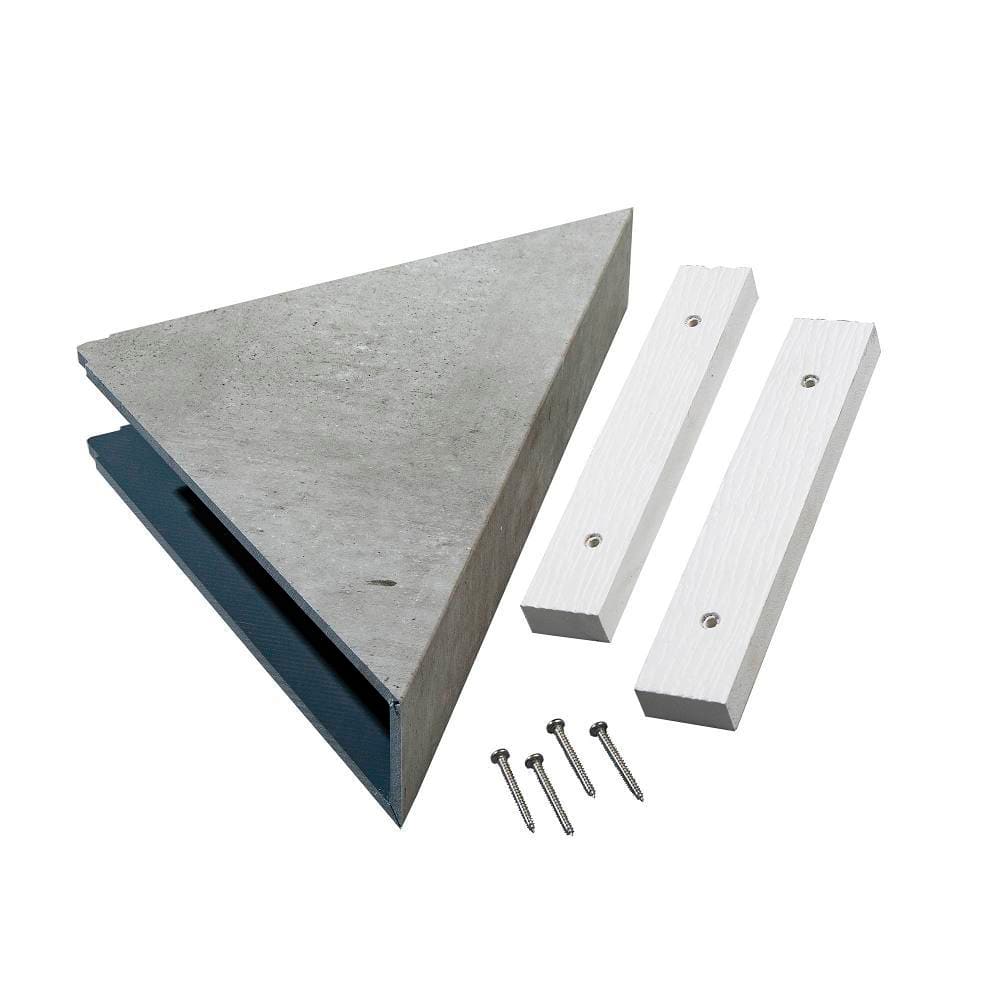 Palisade 14.56" X 7.12" Waterproof Vinyl Corner Shower Shelf, Frost Nickel