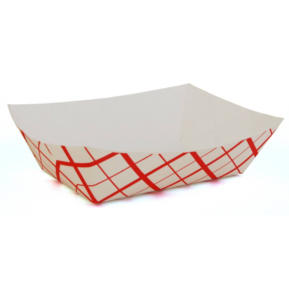 Southern Champion #300 3-Lb Food Tray Red Checked Case Of 500