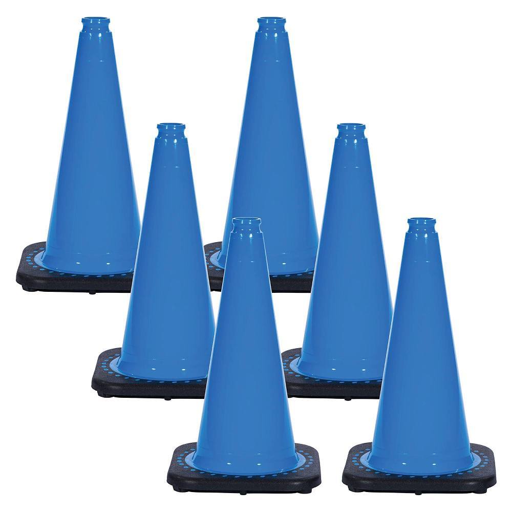 Mr. Chain 18" Sky Blue Traffic Cones Package Of 6