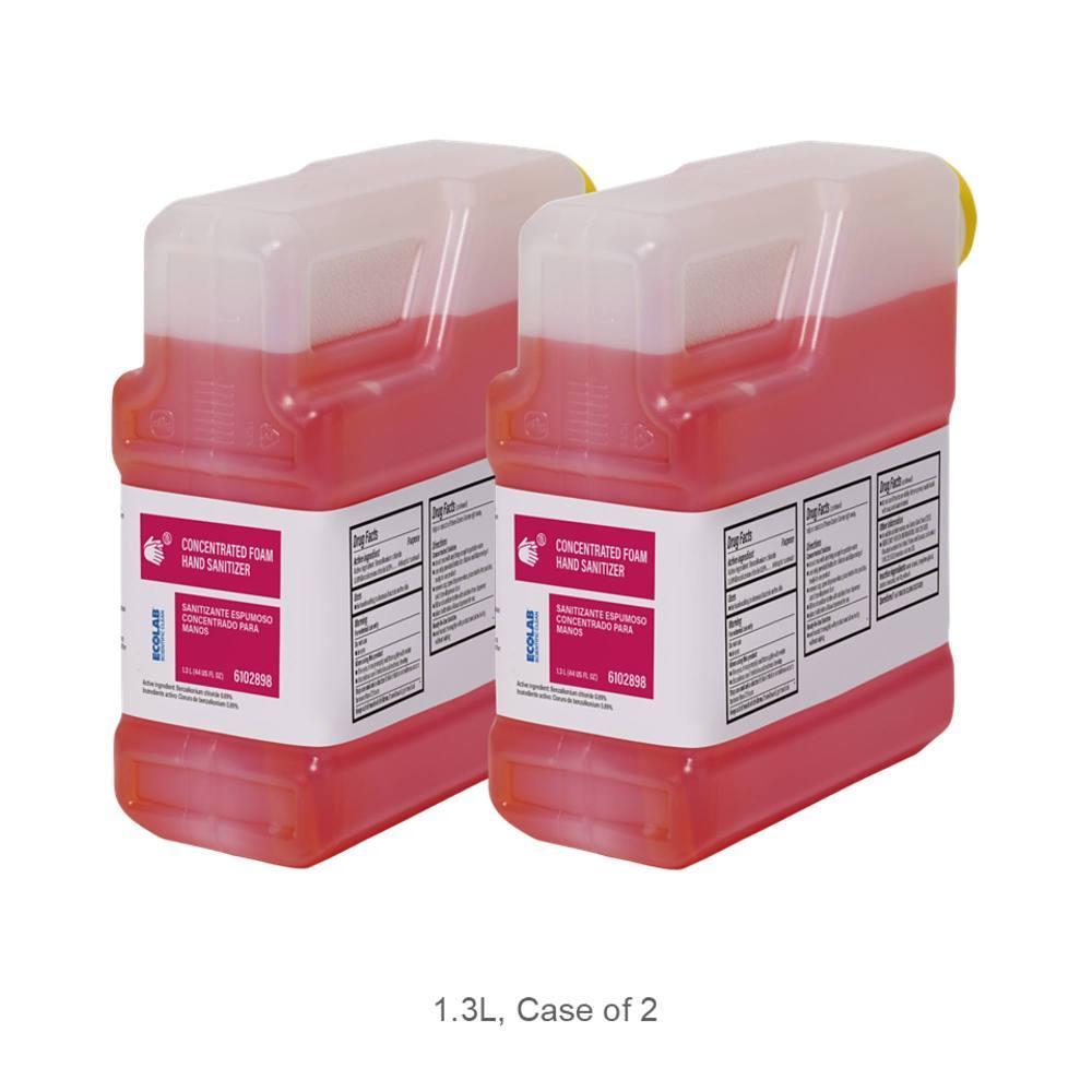 Ecolab Scientific Clean Concentrated Foam Hand Sanitizer - 1.3 L, Case Of 2