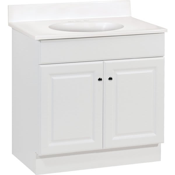 RSI Home Products 30X18" White Richmond Vanity Cabinet With Top