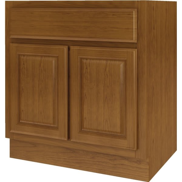 Seasons® Bath Vanity Base Cabinet, 30W x 34-1/2H x 21D, Caramel Finish