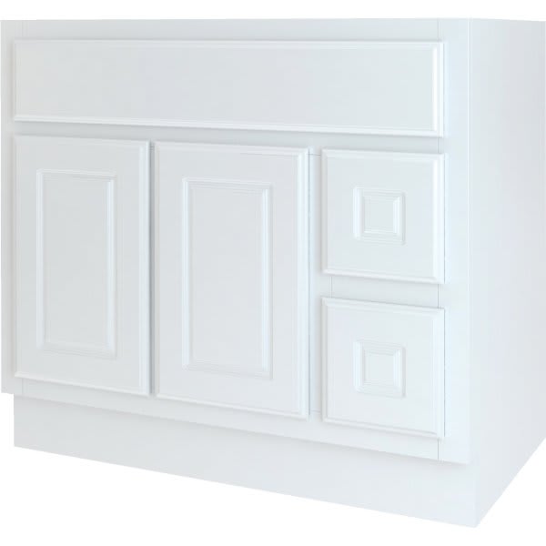 Seasons® Bath Vanity Base Cabinet, 36W x 34-1/2H x 21D, White Finish