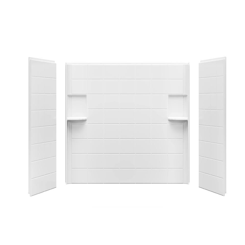 E.L. Mustee Topaz 30 X 60 Direct To Stud Fiberglass Bathtub Wall