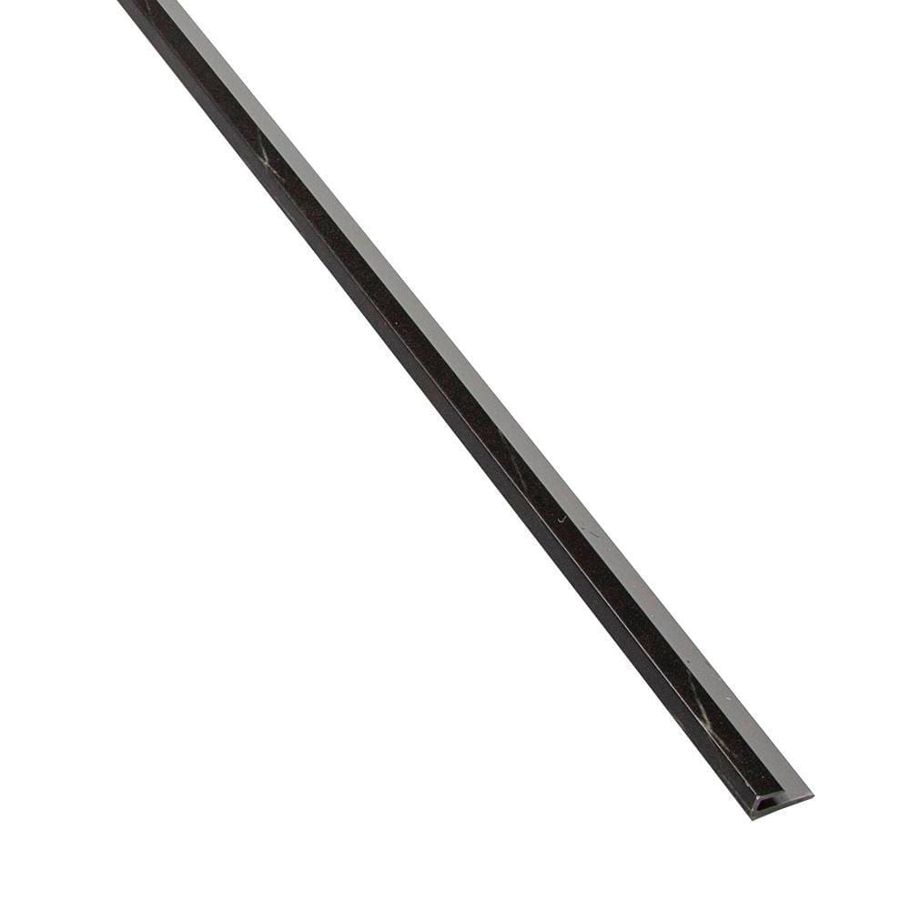 Palisade 94" Vinyl Backsplash J-Trim, Black Ice, Package Of 5
