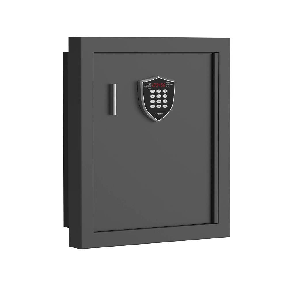 Shield Security Recessed Wall Safe, 17" Laptop Compatible, Black Finish