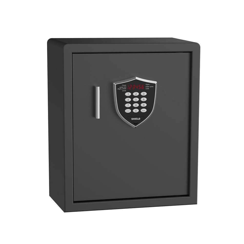 Shield Security Surface Wall Safe, 15" Laptop Compatible, Black Finish