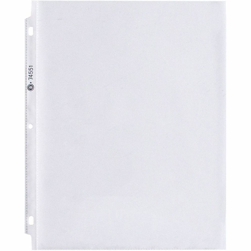 Business Source Top-Loading Poly Sheet Protectors Package Of 100