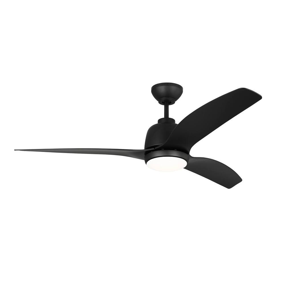 Generation Lighting Coastal 54" Integrated LED Indoor/Outdoor Black Ceiling Fan