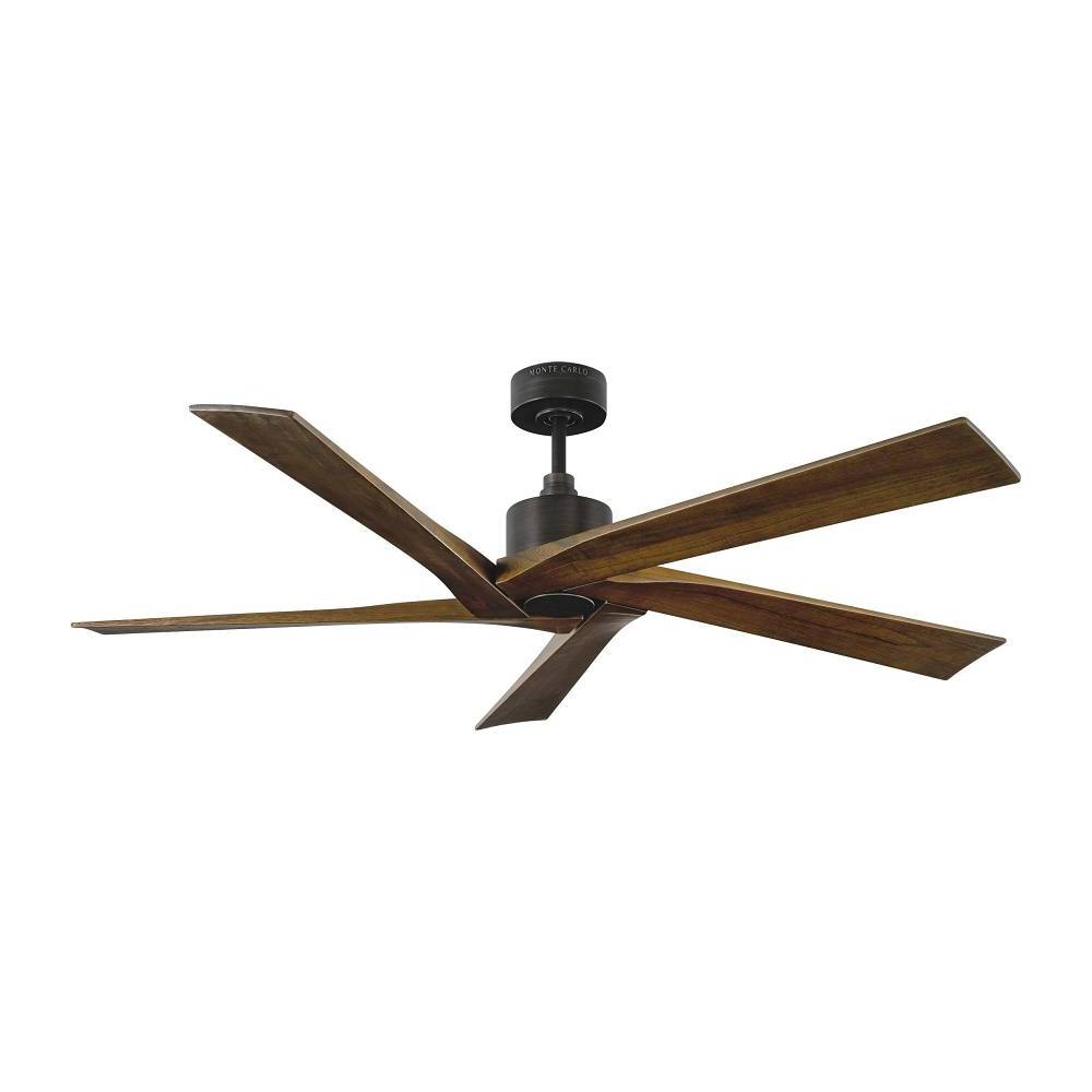 Generation Lighting Aspen 56" Aged Pewter Ceiling Fan With Dark Walnut Blades