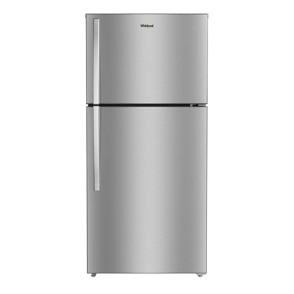 Whirlpool 19.2cf Top Freezer Refrigerator Fingerprint-Resistant Stainless Finish
