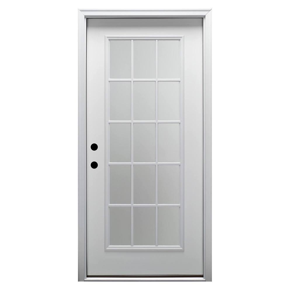 Mmi Door 36"X80" RH 15-Lite Clear Glass Prehung Front Door On 4-9/16" Frame