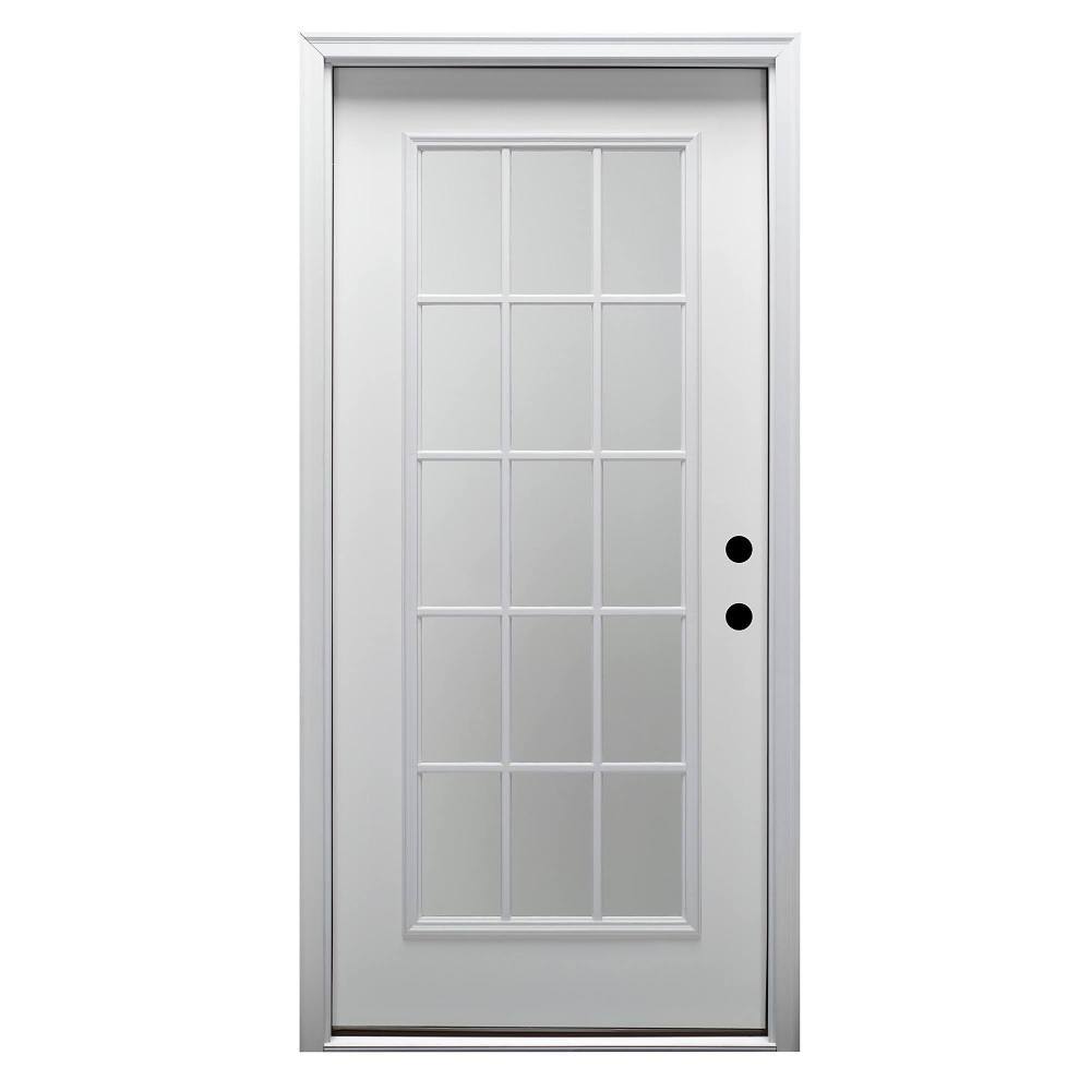 Mmi Door 32"X80" LH 15-Lite Clear Glass Prehung Front Door On 4-9/16" Frame