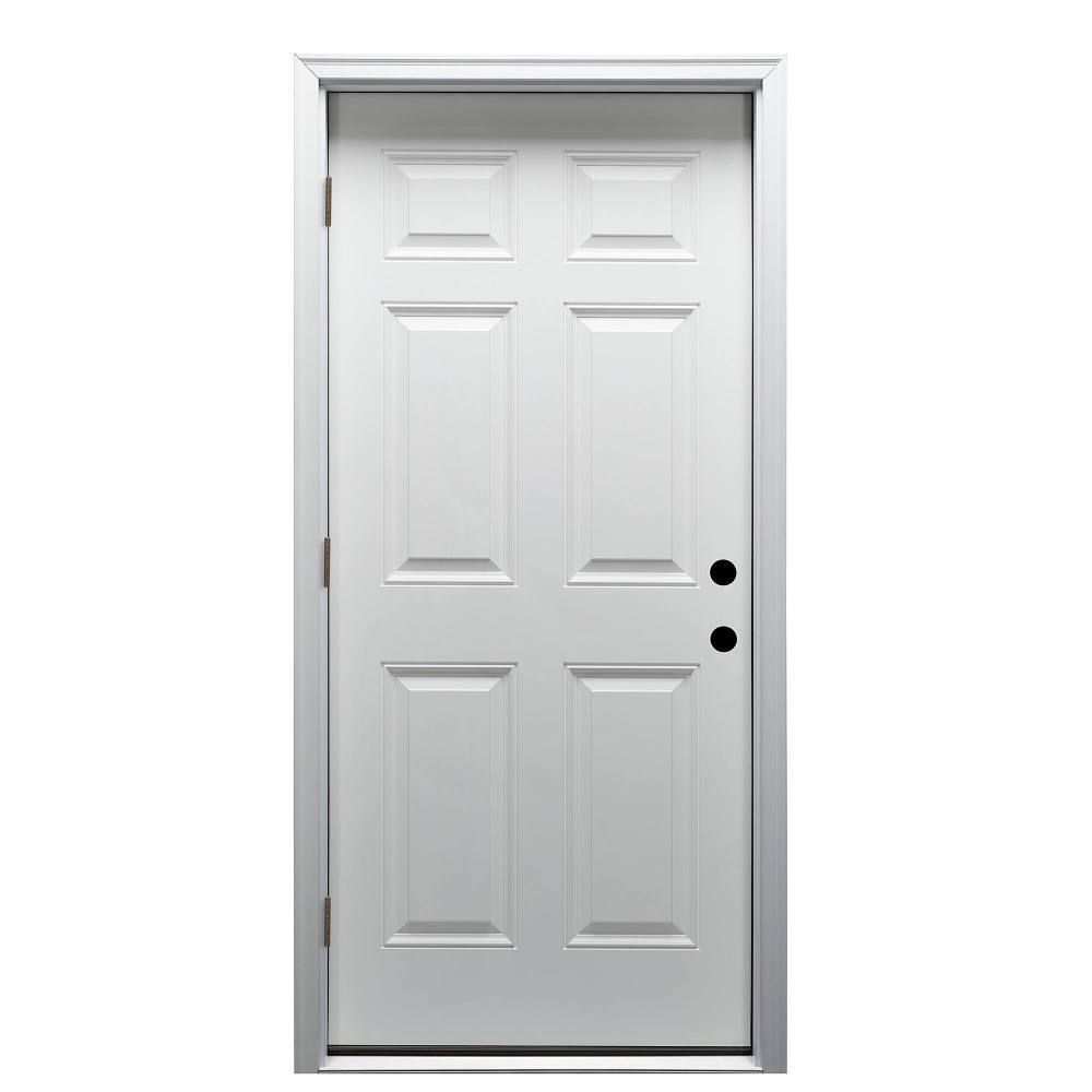 Mmi Door 32"X80" RH 6-Panel Prehung Front Door On 4-9/16" Frame