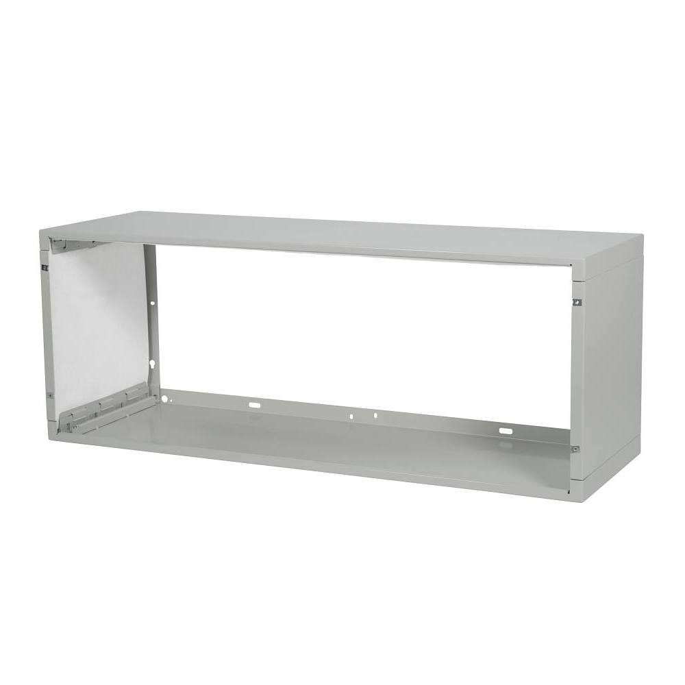 GE Zoneline Quick Snap 42 In. Wall Sleeve, Acoustical Stc Ideal For High Noise Areas, Metal Grey White