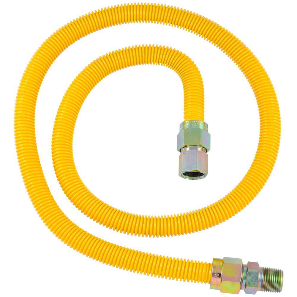 Eastman Yellow Coated Gas Supply Line 5/8"Od-1/2"Fip X 1/2"Mip X 48" Bag