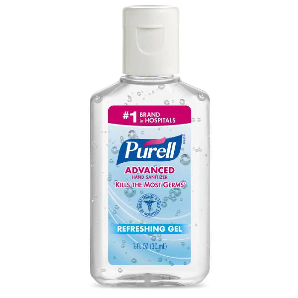 Purell Advanced Hand Sanitizer Gel Clean Scent 1 Oz. Flip-Cap Bottle Case Of 250